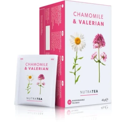 Abbildung von NutraTea Kamille &amp; Baldriantee Baldrianwurzeltee Bedtime Tea Schlaftee Nachttee 120 Teebeutel Kräutertee