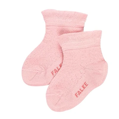 Abbildung von FALKE Unisex Baby Socken Romantic Net B SO Baumwolle einfarbig 1 Paar, Rosa (Thulit 8663), 62 68