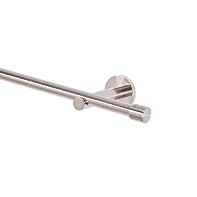 Abbildung von Gardinenstange 16mm 1 Lauf Edelstahloptik Metall, 320