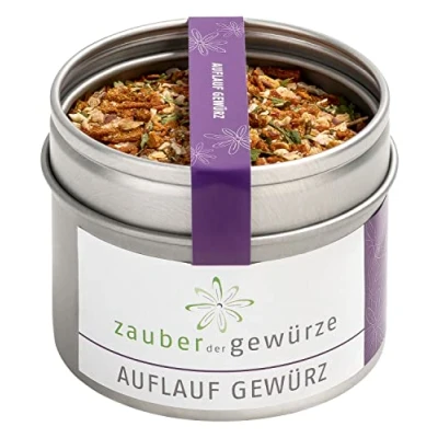 Abbildung von Zauber der Gewürze Auflauf Gewürz, Allrounder Gewürz für verschiedenste Rezepte, Premium Qualität in wiederverschließbarer Aroma Dose, 65 g