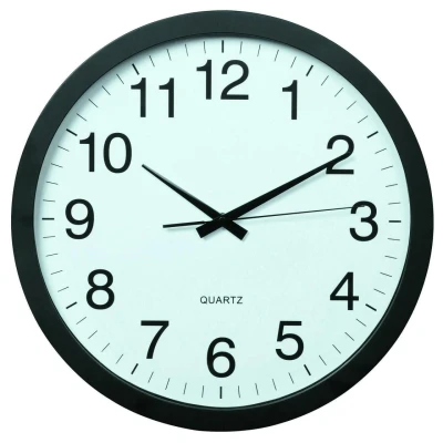 Abbildung von Hama Wanduhr Aruba, Ø 40 cm, ohne Ticken, Schwarz