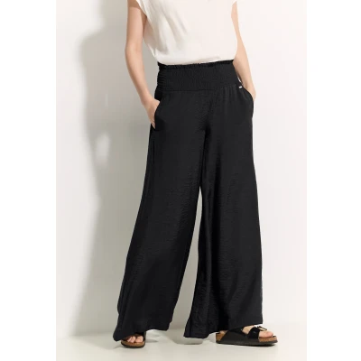 Abbildung von Cecil WIDE LEGS Stoffhose, Damen, Größe: Sx30, Schwarz