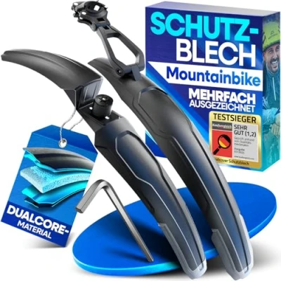 Abbildung von Nextcover® Fahrrad Schutzblech Mountainbike Set für Vorne &amp; Hinten I Abnehmbares MTB mit Anleitung Werkzeug Schutzbleche Spritzschutz Fahrräder 24 29 Zoll
