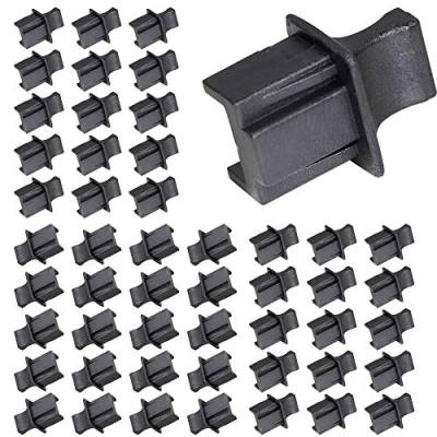 Abbildung von Netzwerkdose LAN Port Staubschutz,Scnhwarz Ethernet RJ45 RJ 45 Anti Staub Schutz Stecker Kappe 50P Stücke