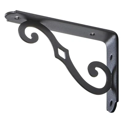 Abbildung von SO TECH® Wandregalhalter Regalkonsole RK17 schwarz Tragkraft max. 30 kg pro Paar, 1 tlg., 125 x 90 mm