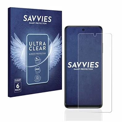 Abbildung von Savvies 6 Stück Schutzfolie für Xiaomi Mi 10T Lite Displayschutz Folie Ultra Transparent