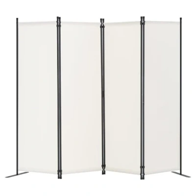 Abbildung von VEVOR Raumteiler Trennwand 4 teiliger Paravent Stellwand, Faltbarer Sichtschutz für Büro Schlafzimmer Esszimmer Arbeitszimmer Balkon, Raumtrenner freistehend (228 x 45 172,5 cm), weiß