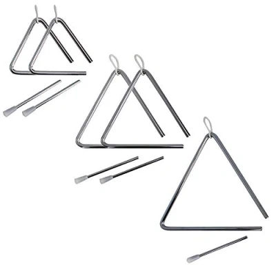 Abbildung von A Star Traditionelles Metall Musical Dreieck mit Metallschlägel gemischte Packung 5 Stück