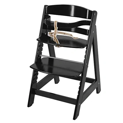 Abbildung von roba® Hochstuhl Treppenhochstuhl Sit up III, schwarz, aus Holz