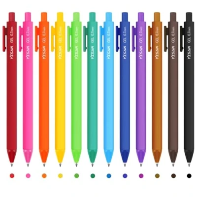 Abbildung von YISAN Gelstifte,12 Farben,0,7 mm Bullet Journal Stifte Set,Kugelschreiber,Druckkugel Gelstifte zum Schreiben,Malen,Mandala,Bulletjournal,71044