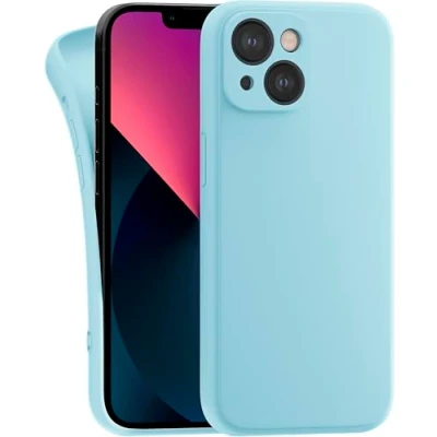 Abbildung von MyGadget Hülle Kompatibel mit iPhone 13 robuste Silikon Schutzhülle TPU Case Slim Silikonhülle Back Cover Kratzfest Handyhülle Matt Hellblau