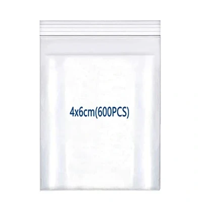 Abbildung von huruirui 600Stück Druckverschlussbeutel,4x6cm/160μm Zip Beutel Wiederverschließbare Durchsichtige Plastikbeutel Klein Verschlussbeutel Zipper Set Kleine Wasserdichter