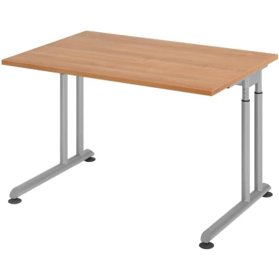 Abbildung von HAMMERBACHER höhenverstellbarer Schreibtisch VZS12/E/S eiche