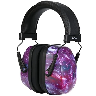 Abbildung von ProCase Gehörschutz Kinder Lärmschutz Schallschutz Kopfhörer Noise Cancelling Ohrenschützer NRR 25dB Verstellbar für 3 12 Babys Jugend Faltbar Kapselgehörschutz Kleinkind Sternenviolett