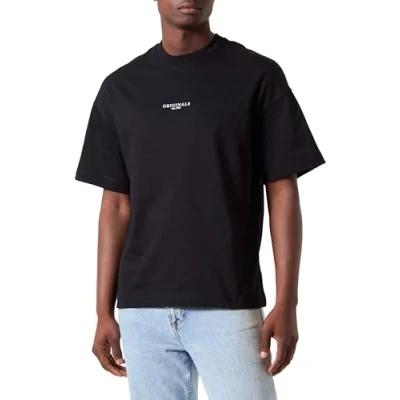 Abbildung von Jack &amp; Jones Jorsantorini TEE CREW NECK Tshirt print, Herren, Größe: Large, Black