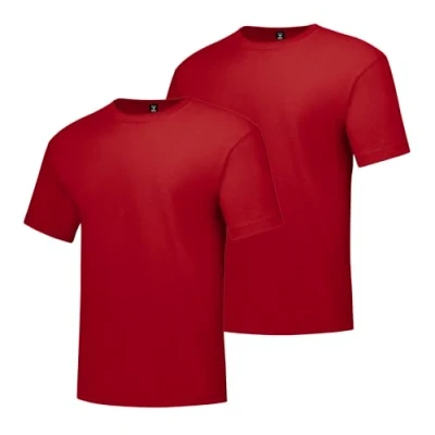 Abbildung von Hanes Men&#039;s Short Sleeve Beefy T (Pack of 2), Deep Red, Large