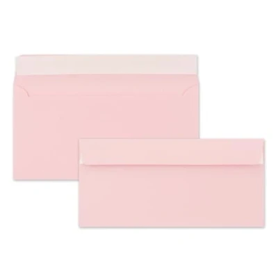 Abbildung von 50 Brief Umschläge DIN Lang Rosa 110 g/m² 11 x 22 cm sehr formstabil Haftklebung Qualitätsmarke: FarbenFroh by GUSTAV NEUSER