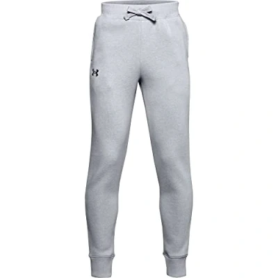 Abbildung von Under Armour Jungen Hose Rival Aus Baumwolle, MOD Gray Light Heather//Black (011), SM 128 137 cm (YSM) 1357634 011