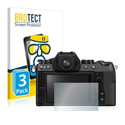 Abbildung von BROTECT Schutzglas für Fujifilm X S10 (3 Stück) Schutzfolie Panzer Folie Glas [Extrem Kratzfest 9H, Anti Fingerprint, Ultra Transparent]