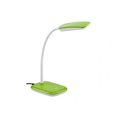 Abbildung von TRIO Leuchten LED Tischleuchte Boa, fest integriert, warmweiß, Schreibtischlampe, grün, Touch Dimmer, verstellbarer Flexarm