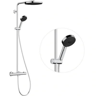 Abbildung von HG Pulsify S Puro 260 1jet EcoSmart Showerpipes mit Thermostat ca