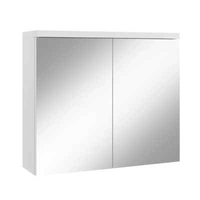 Abbildung von Badezimmer Spiegelschrank Toledo 80cm Weiß Stauraum Unterschrank Möbel Zwei Türen Badschrank