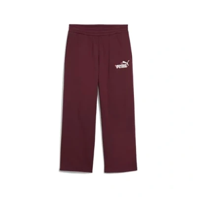 Abbildung von Puma Essentials Nature 2.0 Comfort Logo Straight Hose Damen Mit Print Ruby Shimmer Größe: XS