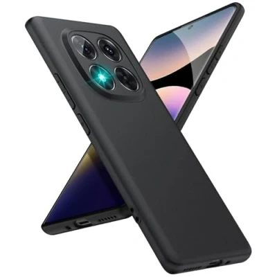 Abbildung von Verco Kompatibel mit Xiaomi Redmi Note 14 Pro 5G Hülle, Matte Rückschale Schutzhülle für Case Silikon Handyhülle Schwarz