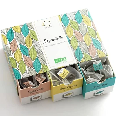 Abbildung von BIO Tee Set Geschenk Premium Teesortiment, 6 Sorten, Natürliche Aromen Probierset 48 Beutel Idee