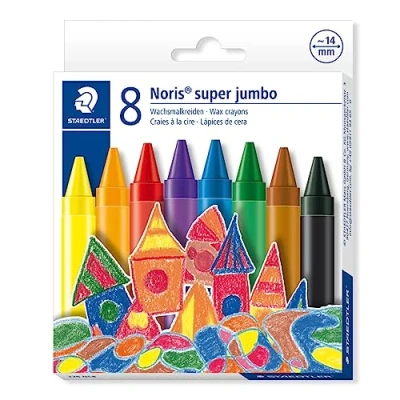 Abbildung von 12 x Staedtler Wachsmalkreide Noris Club super jumbo 8 er Etui