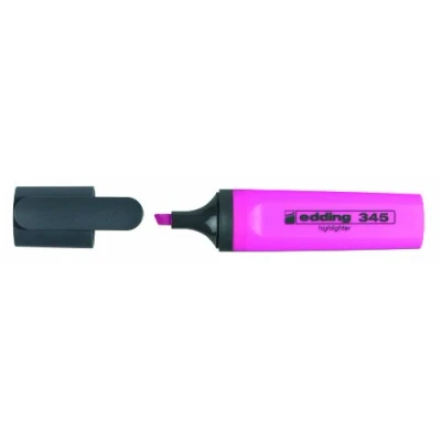 Abbildung von edding 345 Textmarker pink 10 Highlighter Keilspitze 2 5 mm ideal für leuchtende Markierungen und Hervorhebung von Textpassagen Notizen