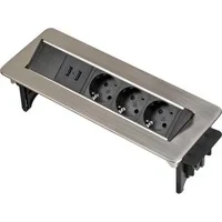 Abbildung von Brennenstuhl Steckdosenleiste &quot;Indesk Power USB Charger&quot;, 3 fach, (Kabellänge 2 m), mit Ladebuchsen