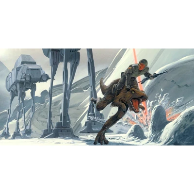 Abbildung von Komar Vliestapete &quot;Star Wars Classic RMQ Hoth Battle Ground&quot;, 500x250 cm (Breite x Höhe)