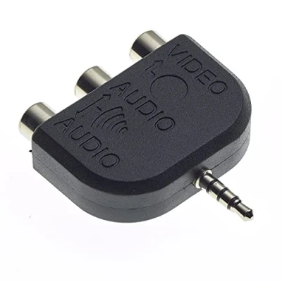 Abbildung von RCA Kabel Audio Splitter für Video und Stereo AV Adapter mit 1 Stecker auf 3 Buchsen