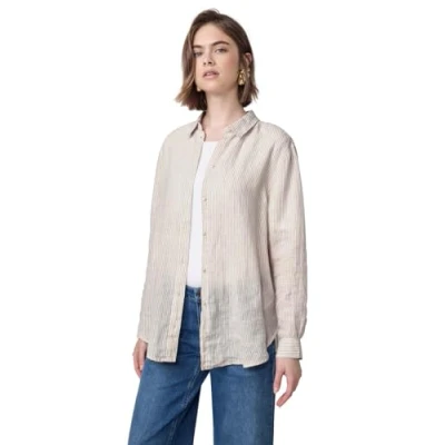 Abbildung von Street One Studio Gestreifte Hemdbluse, Damen, Größe: 36, Beige