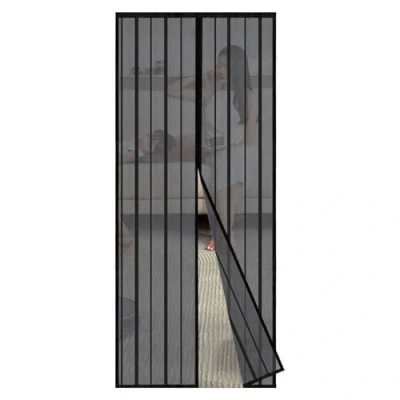 Abbildung von Sekey Magnet Fliegengitter Balkontür ohne Bohren, Türvorhang Fliegenschutz Schiebetür, Insektenschutz Vorhang Tür durch leichte Montage 120x220cm, Schwarz