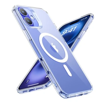 Abbildung von ESR für iPhone 16 Hülle, kompatibel mit MagSafe, stoßfester militärnorm Schutz, magnetische Handyhülle 16, Classic Hybrid Hülle (HaloLock), Klares Schwarz