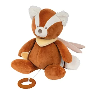 Abbildung von Nattou Kuscheltier Spieluhr, Roter Panda Boris, Beruhigende Melodie, Ca. 30 cm, Vegan, Boris &amp; Jungo, Orange