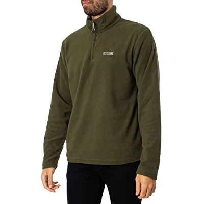 Abbildung von Regatta Herren Thompson Half Zip Fleecejacke, Grün (Dark Khaki), 6XL