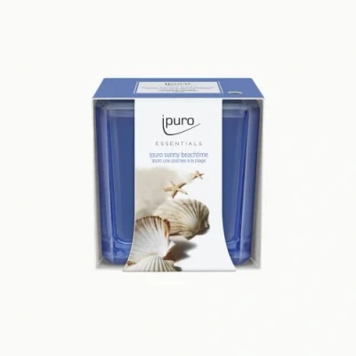 Abbildung von ipuro dekorative sunny beachtime Duftkerze minimalistische &amp; puristische Duftkerzen im Glas intensive mit spritzigen frischen Noten stilvolle Kerze 125 g