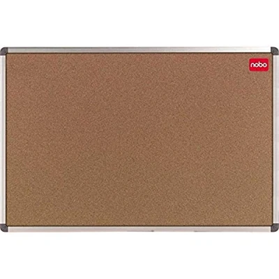 Abbildung von Nobo 1902117 Korktafel mit Aluminumrahmen, Inklusive Befestigungsset, Folienverpackte Weisswand und Notiztafeln Durchsichtige, Kantenschutz, 60 x 45 cm, 5 Stück, braun