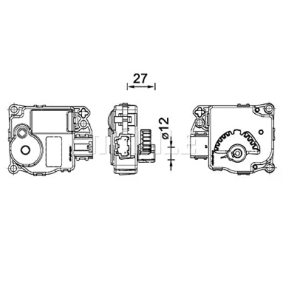 Abbildung von MAHLE ORIGINAL AA 59 000P Stellelement, Mischklappe FORD: FIESTA 7