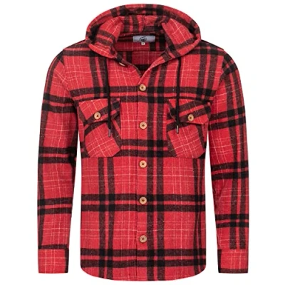 Abbildung von Rock Creek Flanellhemd Herren Hemd mit Kapuze H 328