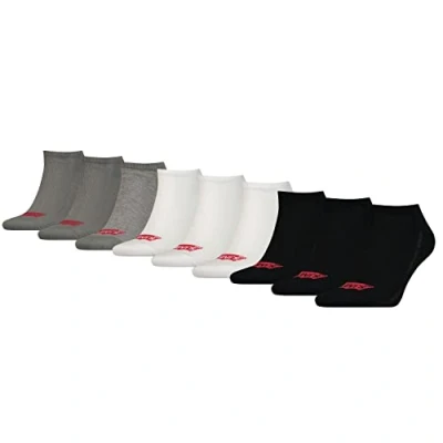 Abbildung von Levi&#039;s 9 PACK Socken, Größe: 35 38, Jet black white grey melange