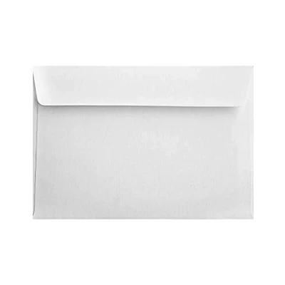 Abbildung von Netuno 25 Weiß gerippte Briefumschläge DIN C5 ohne Fenster Haftklebung mit Abziehstreifen 16,2 x 22,9 cm 120g Aster Laid White große Umschläge elegant für Einladungen Geschäftsbriefe