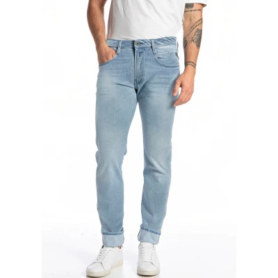 Abbildung von Replay Anbass Jeans Slim Fit, Herren, Größe: 30x34, Light blue