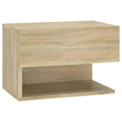 Abbildung von vidaXL Wand Nachttisch Hängend Nachtschrank Nachtkonsole Nachtkommode Schlafzimmer Schrank Kommode Hängeschrank Wandschrank Sonoma Eiche Holzwerkstoff