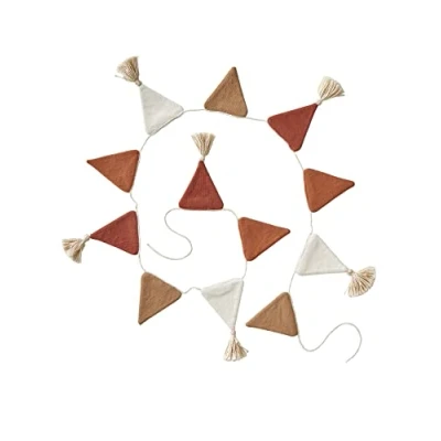 Abbildung von VERTBAUDET Kinderzimmer Wimpelkette, gestrickt beige/mehrfarbig