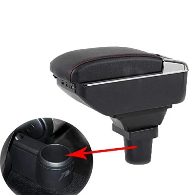 Abbildung von SZSS CAR Kompatibel Mit CAM Leder Autoteile Mittelkonsole Armlehne VW UP 2009 2017 Armlehnen Aufbewahrungsbox