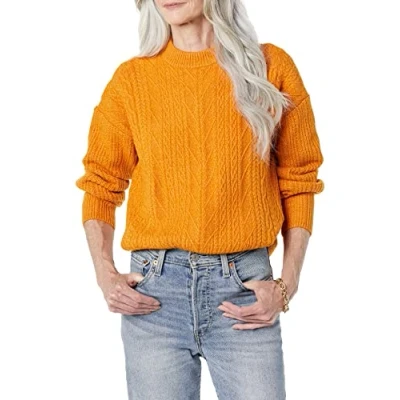 Abbildung von Amazon Essentials Damen Moderner Soft Touch Pullover Mit Rundhalsausschnitt (Erhältlich In Übergröße), Orange, XXL